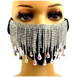 Rhinestone face mask